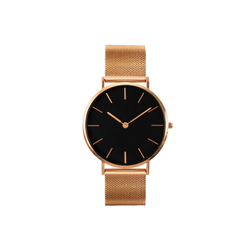 Men's Gold Watch with Gold Metal Straps