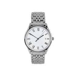 Women's Formal Silver Watch with Silver Metal Straps