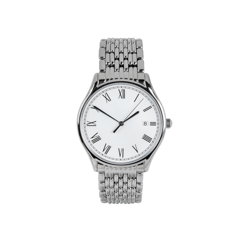 Women's Formal Silver Watch with Silver Metal Straps