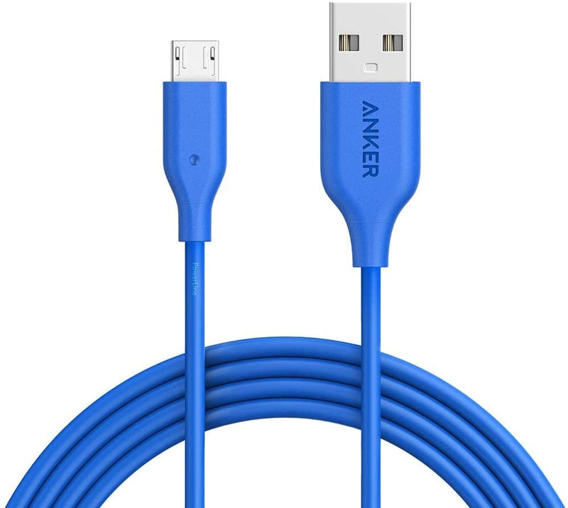 Anker 6ft USB-A to microUSB Cable, for Android Phones, Blue