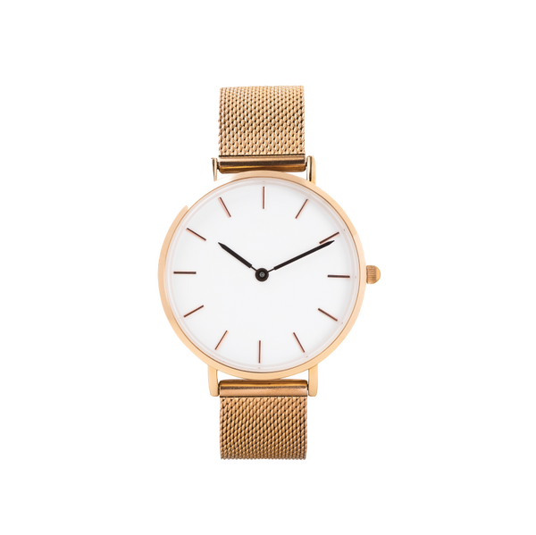 Women's Gold Watch with Gold Metal Straps