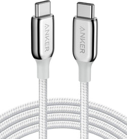 Anker 6ft USB-C to USB-C Cable, Certified 60W Fast Charging Support, Silver