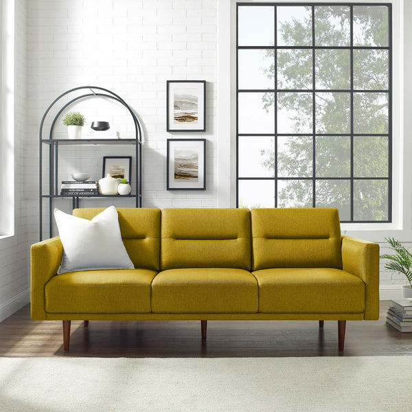 Milano Contemporary Living Room 2 Seat Sofa Yellow