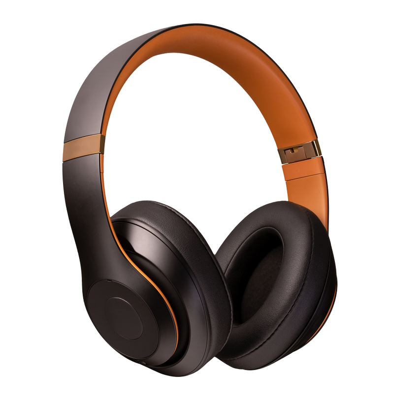 Black & Orange Wireless Over-ear Bluetooth Headphones
