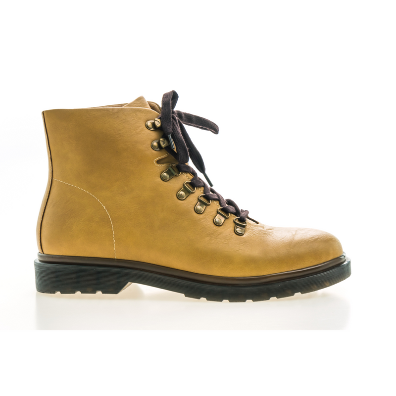 Yellow Winter Leather Boots