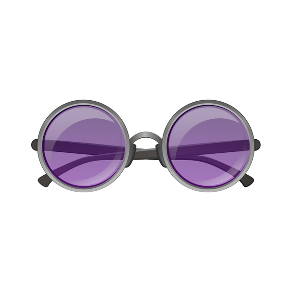 Purple Round Frame Sunglasses