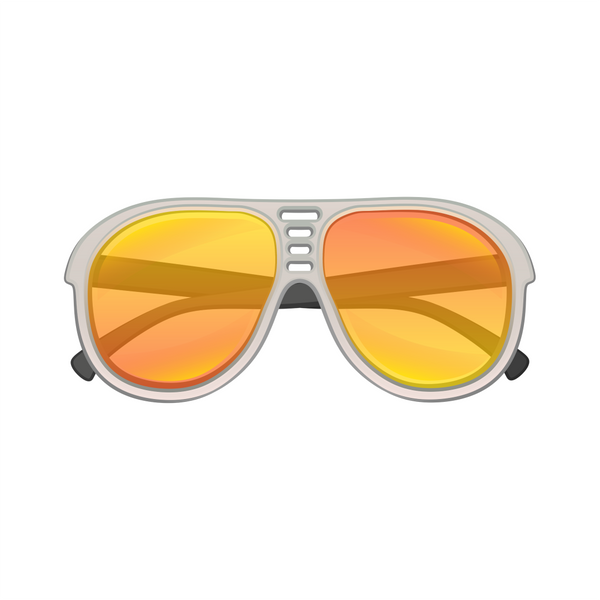 Yellow Tinted White Sunglasses