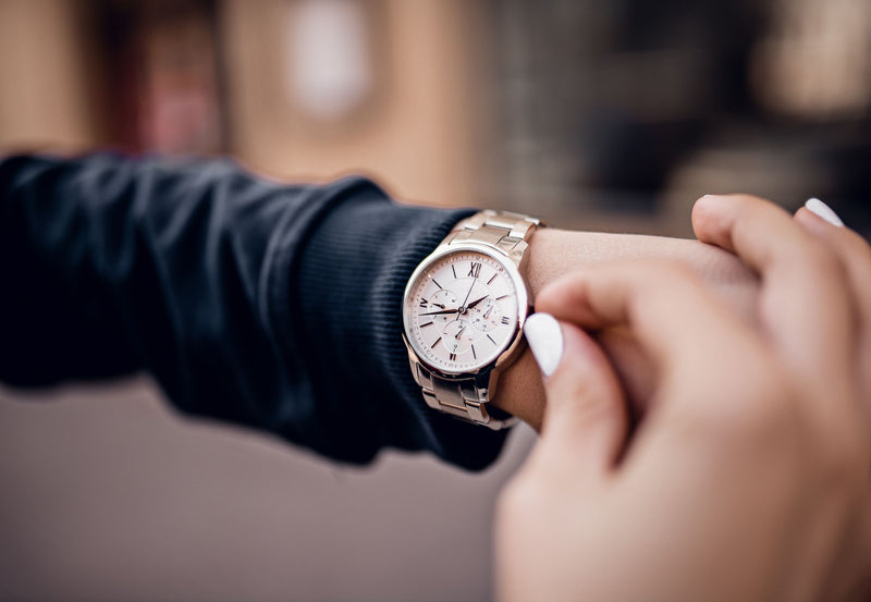 Women's Formal Silver Watch with Silver Metal Straps