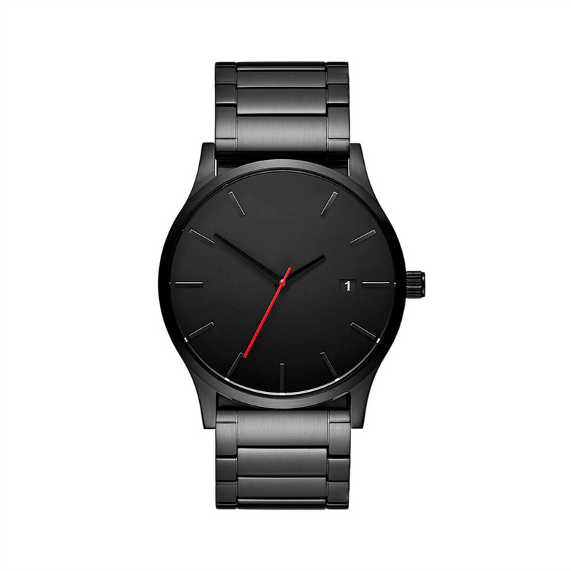 All Black Minimal Men's Watch