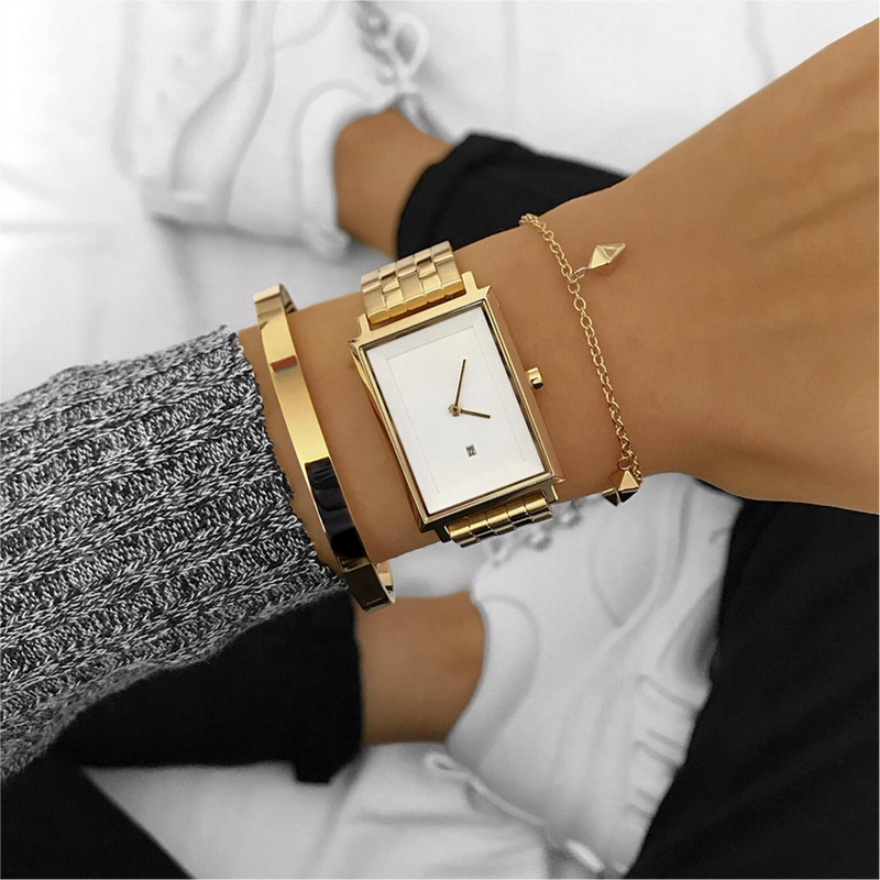 All Gold Square Women's Watch