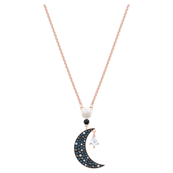 Bejeweled Moon Gold Necklace