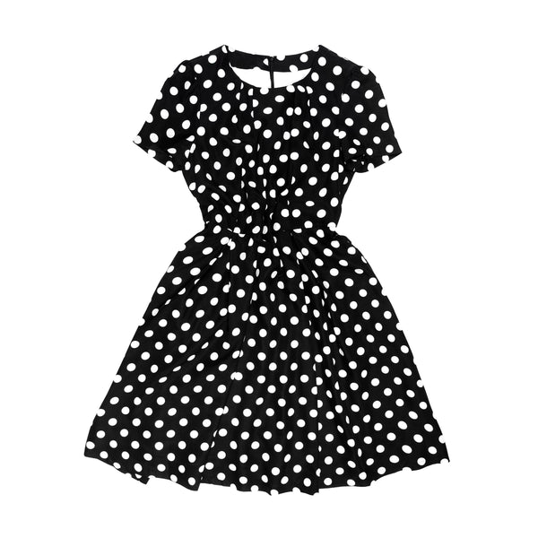 Polka Black Retro Dress