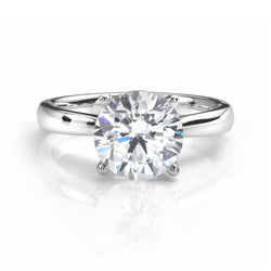 Silver Diamond Engagement Ring