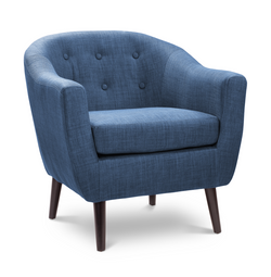 Contemporary Single Seat Chair Navy Blue