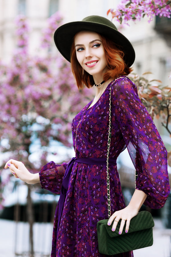 Purple Wrap Dress