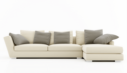 Cyprus L Shape Sofa Set Beige