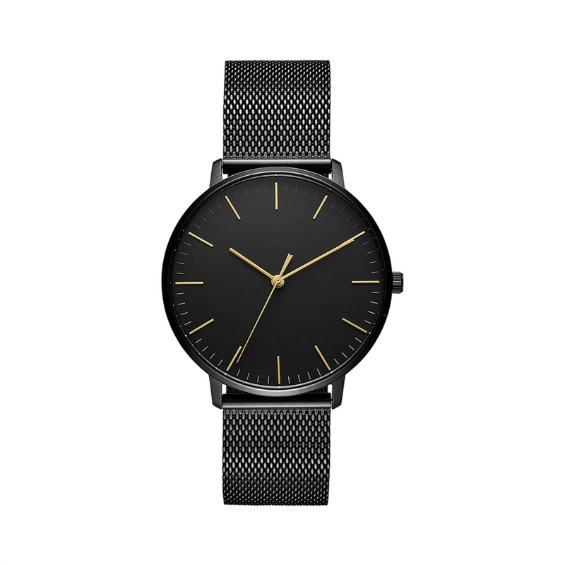 Gold & Black Minimal Men's Watch